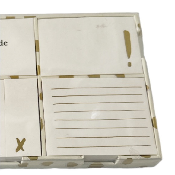 NEW ♠️Kate Spade New York ♠️ GOLD FLAMINGO DOT Sticky Note Set 🌟🌟🌟 - Picture 5 of 7